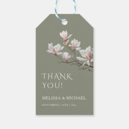 Etiqueta Para Presente Fine Art Magnolia Wedding Thank You