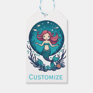 Etiqueta Para Presente Fingir que sou uma sereia fofa Thunder_Cove