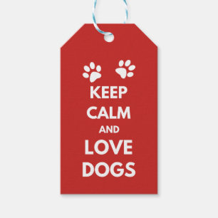 Etiqueta Para Presente Fique calmo e ame cachorros