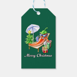 Etiqueta Para Presente Fir Green - Feliz Natal Chili Character Chili