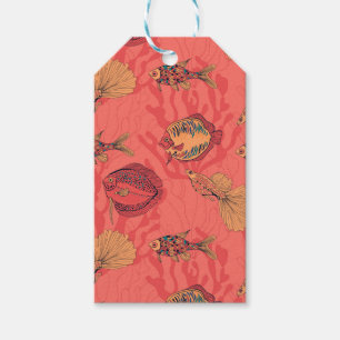 Etiqueta Para Presente Fishes no fundo vivo dos corais