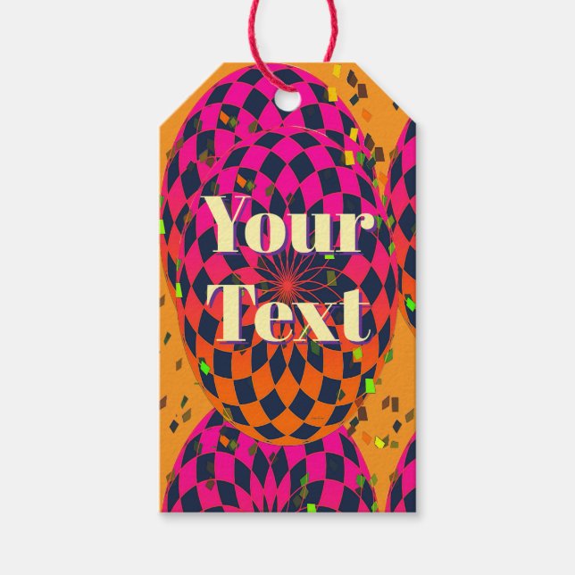 Etiqueta Para Presente FLAIR Personalize com o seu texto  (Frente)