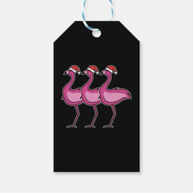 Etiqueta Para Presente Flamingo Christmas (Frente)