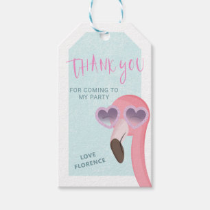 Etiqueta Para Presente Flamingo de Verão Legal  Marca "Heart Sunnies Fav