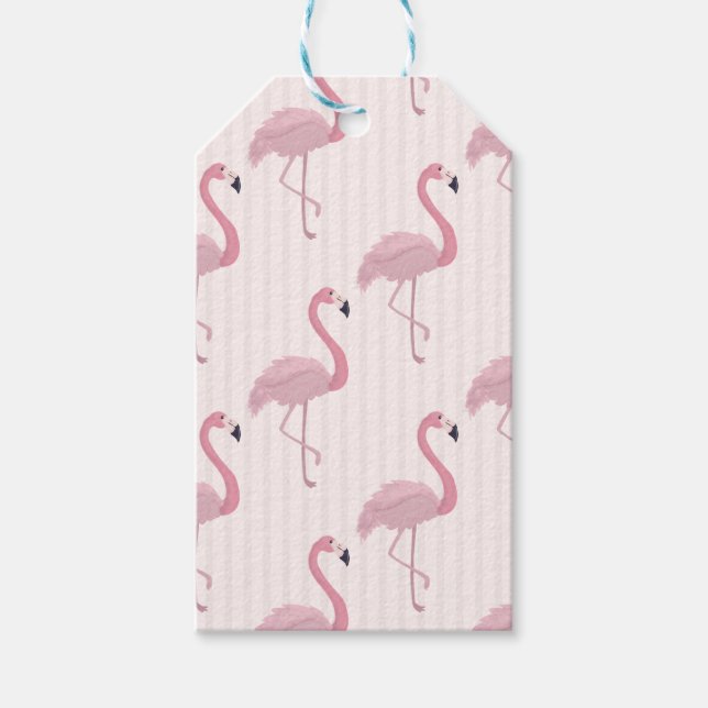 Etiqueta Para Presente Flamingo Rosa-doce (Frente)