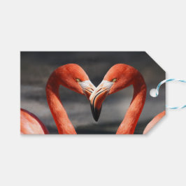 Etiqueta Para Presente Flamingoes no Amor