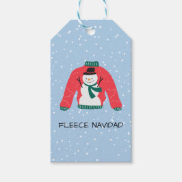 Etiqueta Para Presente Fleece Navidad - Engraçado Design de doce de Natal