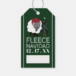 Etiqueta Para Presente Fleece Navidad, Estilo espanhol Natal