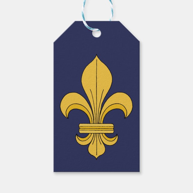 Etiqueta Para Presente Fleur-de-lis (Frente)