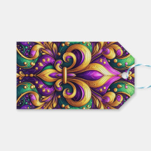 Etiqueta Para Presente fleur de lis mardi gras