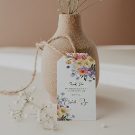 Etiqueta Para Presente Flirty Floral Meadow | Casamento De Verão Obrigado