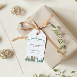 Etiqueta Para Presente Floco de neve animal Cartões de agradecimentos de