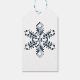 Etiqueta Para Presente Floco de Neve Brilhante - Galhos Azul Bebê