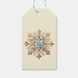 Etiqueta Para Presente Floco de Neve de Aquarela