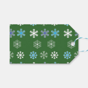 Etiqueta Para Presente Floco de neve verde