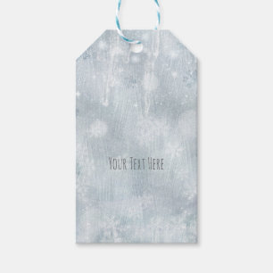 Etiqueta Para Presente Flocos de neve de gelo branco Wonderland