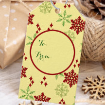Flocos de Neve de Natal Vermelhos e Verdes