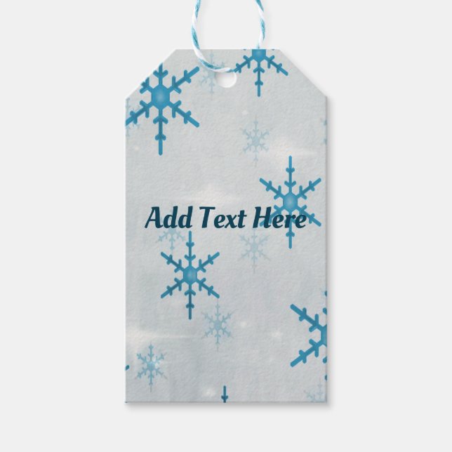 Etiqueta Para Presente Flocos de neveBling Natal Personalizado (Frente)