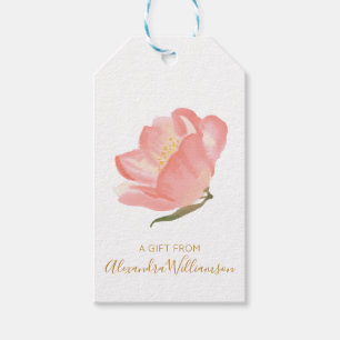 Etiqueta Para Presente Flor De Lâmina De Água Personalizado Um Presente