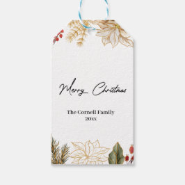 Etiqueta Para Presente Flor de Natal