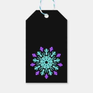 Etiqueta Para Presente Flor de néon púrpura e roxo