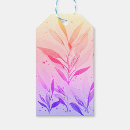 Etiqueta Para Presente Florais Apricot Pintados À Mão - Folhas Presentes