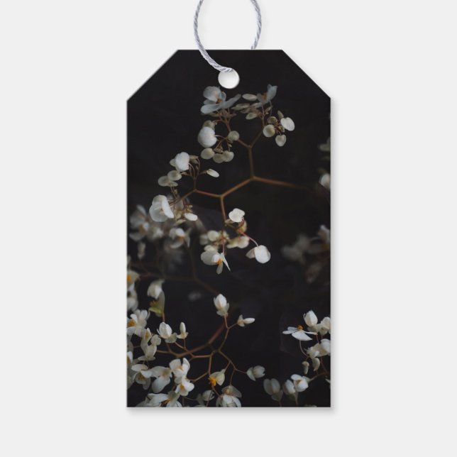 Etiqueta Para Presente Florais Escuros Elegantes (Frente)