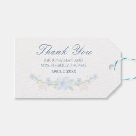 Etiqueta Para Presente Floral Azul