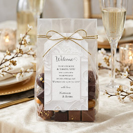 Etiqueta Para Presente Floral Branco Relevo Casamento Boas Vindas Agradec