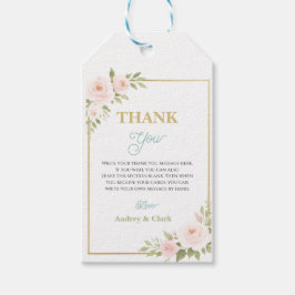 Etiqueta Para Presente Floral Gold Script Sweet Sixteen | Elegant 16th 