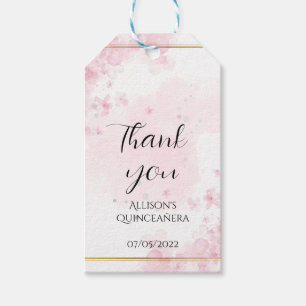 Etiqueta Para Presente Floral Rosa, Obrigado, Tags de Favor do Partido,