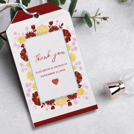 Etiqueta Para Presente floral único e elegante favor de casamento Gift Ta