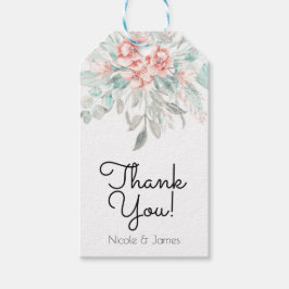 Etiqueta Para Presente Floral Verdejante Elegante de Primavera Verão Suav