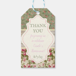 Etiqueta Para Presente Floral Vitoriano, Shabby Chic, Favor de Festa