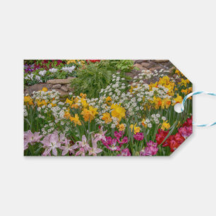 Etiqueta Para Presente Flores Coloridas da primavera na floração do che