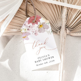 Etiqueta Para Presente Flores Coloridas, Flores Silvestres, Boho, Chás de