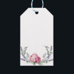 Etiqueta Para Presente Flores cor-de-água cor-de-rosa penteados rosas ros<br><div class="desc">Um design elegante e vintage com eucalipto e lavanda pintado em cor d'água romântica.</div>