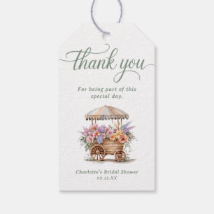 Etiqueta Para Presente Flores de Chuveiro de Noiva Floral Obrigado