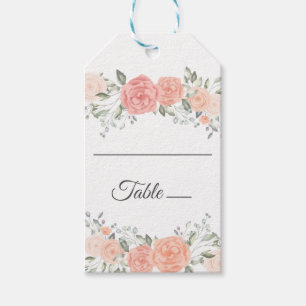 Etiqueta Para Presente Flores De Cores De Cama De Casamento Cor De Água,