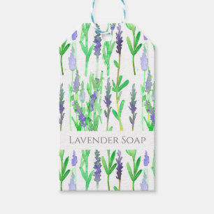 Etiqueta Para Presente Flores de Lavanda de sabão feitas à mão Tag de pre