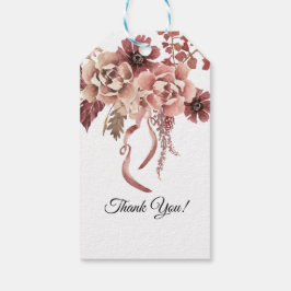 Etiqueta Para Presente Flores de Outono Rústicas em Aquarela