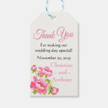 Flores de Peônia Rosa de Casamento Floral Obrigado