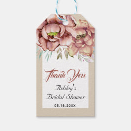 Etiqueta Para Presente Flores de terracota Obrigado chá de panela