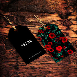 Etiqueta Para Presente Flores Desenvolvendo Marcas de Travamento do Nome 