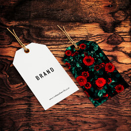 Etiqueta Para Presente Flores Desenvolvendo Marcas de Travamento do Nome 