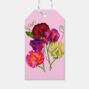 Etiqueta Para Presente flores doces de ervilha impressão