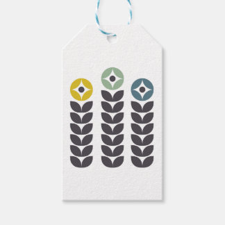 Etiqueta Para Presente Flores escandinavas abstrato coloridas