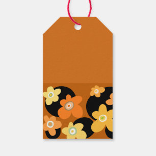 Etiqueta Para Presente Flores laranja