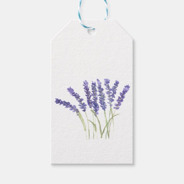 Etiqueta Para Presente flores lavandas herbáceas (Frente)