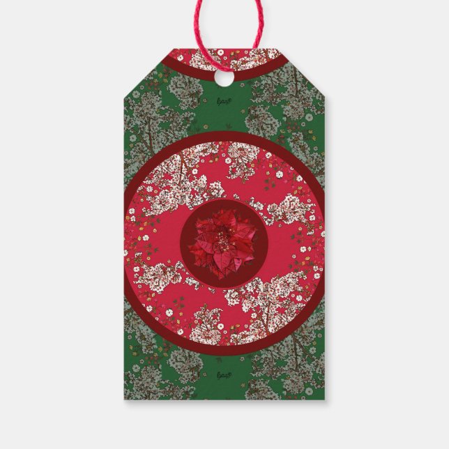 Etiqueta Para Presente Flores para o Natal (Verso)